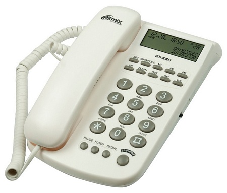 Телефон проводной Ritmix RT-440 Белый