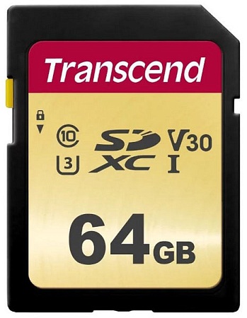 Карта памяти SD 64GB Transcend TS64GSDC500S