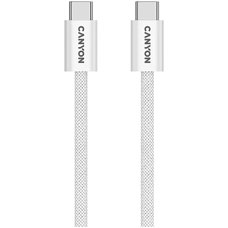 Кабель магнитный Canyon OnWire 60MG USB-C/USB-C 60W 1m White