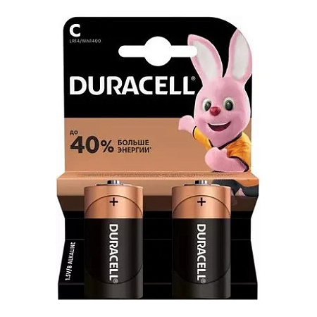 Батарейка Duracell Basic C2 K2 Щелочной элемент питания (2 шт.)