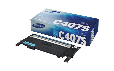 Картридж Samsung CLT-C407S лазерный голубой