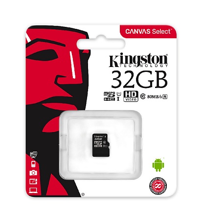 Карта памяти MicroSD 32GB Kingston SDCS/32GBSP