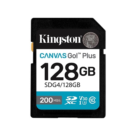 Карта памяти SD Kingston Canvas Go! Plus 128GB SDG4/128GB
