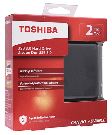 Внешний жесткий диск 2 TB Toshiba Canvio Advance HDTC920EK3AA
