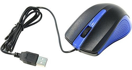 Компьютерная мышь Oklick 225M черный/синий