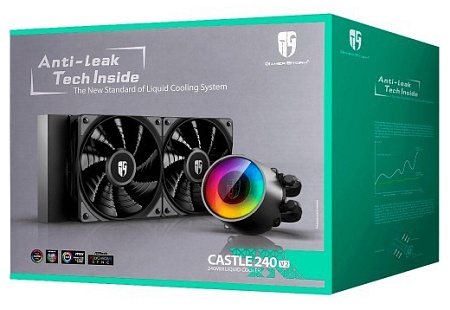 Водяное охлаждение Deepcool CASTLE 240 RGB V2 DP-GS-H12AR-CSL240V2 Чёрный