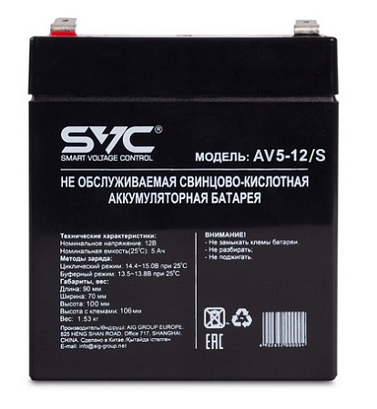 Батарея для UPS SVC AV5-12/S