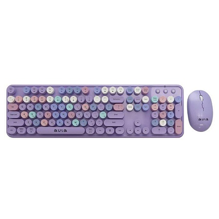 Клавиатура + мышь Aula AC306 Barbara purple-colorful