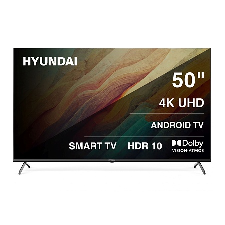 Телевизор Hyundai 50" H-LED50BU7009 Smart Android TV Frameless черный/4K Ultra HD/DVB-T/60Hz MEM