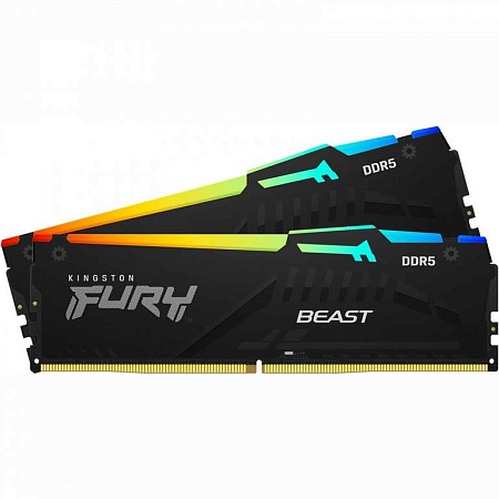 Оперативная память 16Gb kit Kingston Fury Beast Black RGB EXPO KF552C36BBEAK2-16