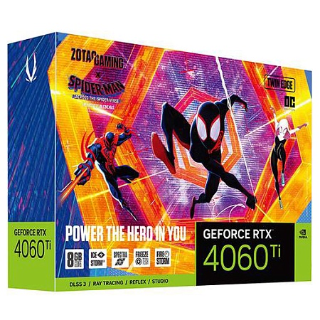 Видеокарта 8 GB ZOTAC GAMING RTX 4060 Ti TE OC ZT-D40610H-10SMP