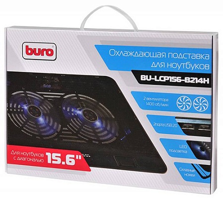 Подставка для ноутбука Buro BU-LCP156-B214H black
