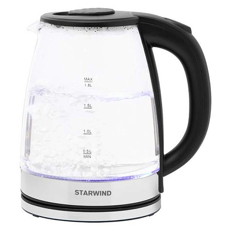 Чайник Starwind SKG2050 черный/серебристый