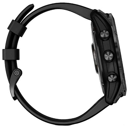 Часы Garmin Fenix 7X Solar темносерый с черным силиконом 010-02541-01