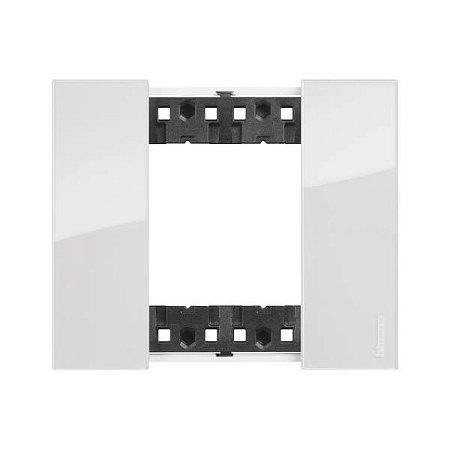 Рамка декоративная Bticino KA4802DW Living Now 2 модуля "Лед"