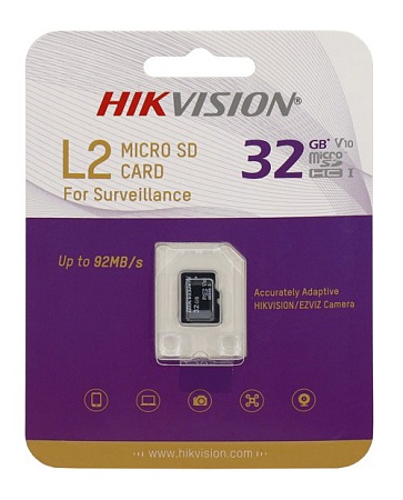 Карта памяти microSDHC 32GB Hikvision HS-TF-L2/32G