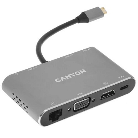 CANYON hub DS-14 8in1 4k USB-C Dark Grey CNS-TDS14 CANYON hub DS-14 8in1 4k USB-C Dark Grey CNS-TDS14