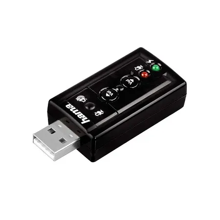 Звуковая карта Hama USB H-51620 black купить в Алматы по выгодной цене ...