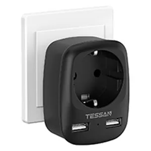 Сетевой фильтр + зарядка Tessan TS-611-DE Black Сетевой фильтр + зарядка Tessan TS-611-DE Black