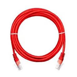 Патч-корд NETLAN U/UTP 4 пары, Кат.5е (Класс D), 100МГц, 2хRJ45/8P8C, T568B, заливной, многожильный, BC (чистая медь), PVC нг(B), красный, 5м, уп-ка 10шт. ec-pc4ud55b-bc-pvc-050-rd