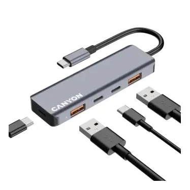 CANYON hub DS-18 5in1 USB-C Grey CNS-TDS18