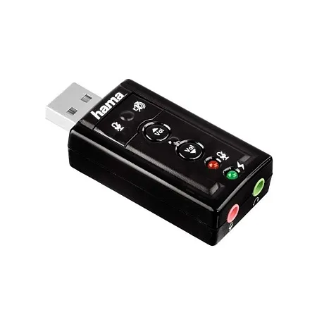 Звуковая карта Hama USB H-51620 black купить в Алматы по выгодной цене ...