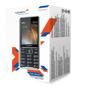 Мобильный телефон Texet TM-D421 черный
